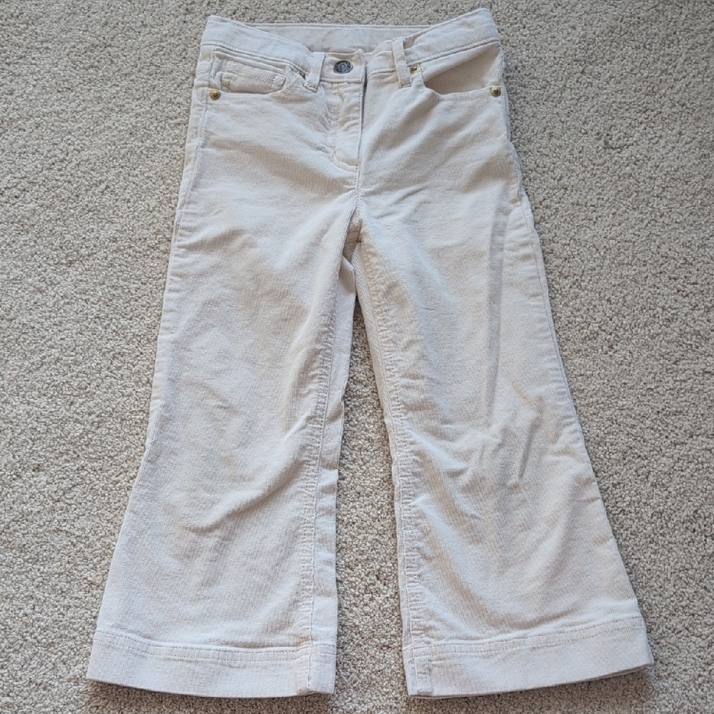 Kids J Crew cuts Cream Denim Flared Jeans Kids Size 5
